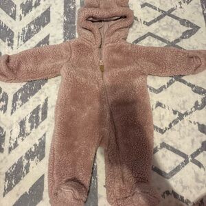Carter's Soft Pink Sherpa Baby Footie
